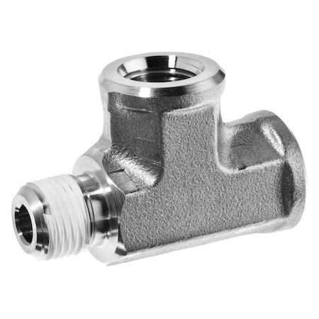 Usa Industrials 316 Stainless Steel Instrumentation Run Tee, 3/8 in. FNPT x MNPT, 7300 psi ZUSA-PF-4895